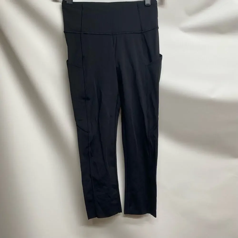 Lululemon Fast and Free Crop 19‘‘ Black 4 EUC